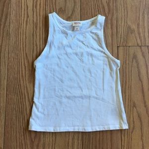 White Crop Top Tank